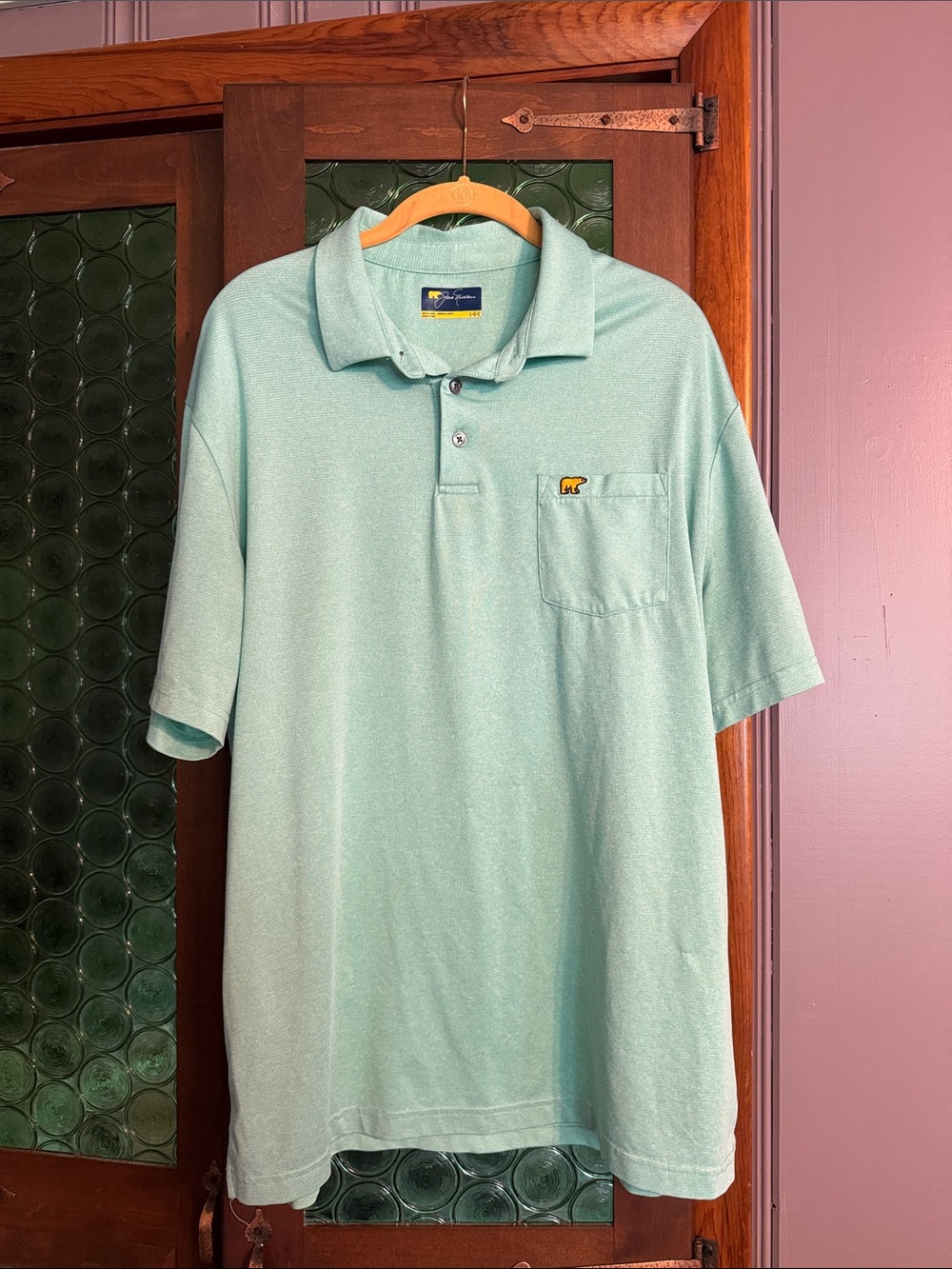 Southern Marsh Seafoam Green Polo with Chest Pocket